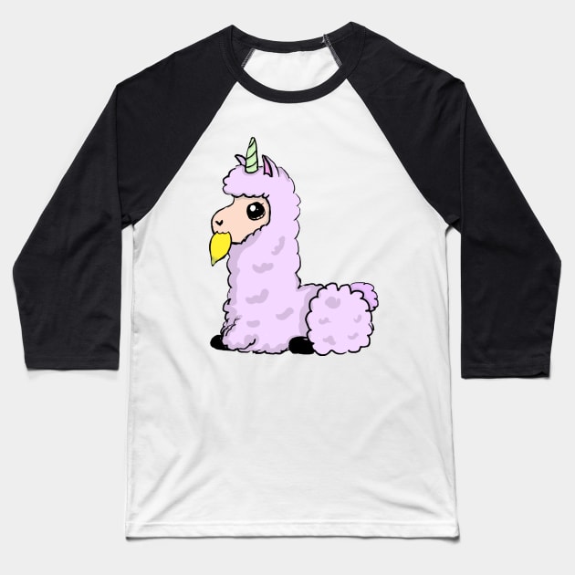 Alpacaa Nomming a Lemon! Baseball T-Shirt by Ghostly_Alpacaa